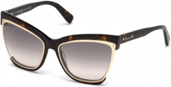 Dsquared2 DQ0241 Amber Sunglasses, 52F - Dark Havana / Gradient Brown