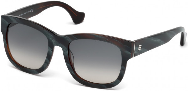 Balenciaga BA0069 Sunglasses, 65B - Horn/other / Gradient Smoke