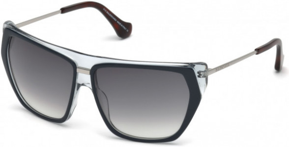 Balenciaga BA0105 Sunglasses, 92B - Blue/other / Gradient Smoke