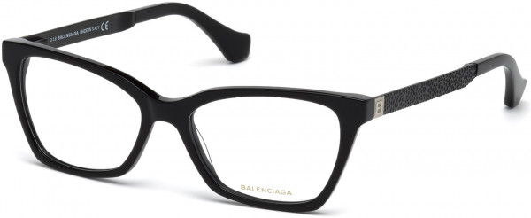 Balenciaga BA5070 Eyeglasses, 001 - Shiny Black