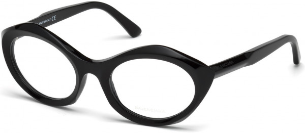 Balenciaga BA5078 Eyeglasses, 001 - Shiny Black
