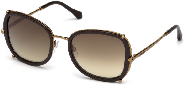 Roberto Cavalli RC1028 Casale Sunglasses, 34G - Shiny Light Bronze / Brown Mirror