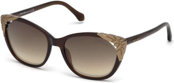 Roberto Cavalli RC1034 Castagneto Sunglasses, 50G - Dark Brown/other / Brown Mirror