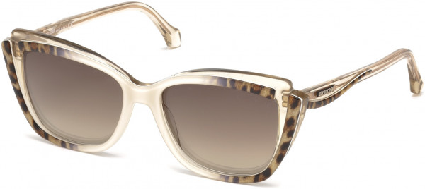 Roberto Cavalli RC1051 Chiusi Sunglasses, 25G - Ivory / Brown Mirror