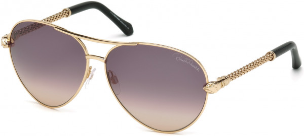 Roberto Cavalli RC976S Syrma Sunglasses, 28F - Shiny Rose Gold / Gradient Brown
