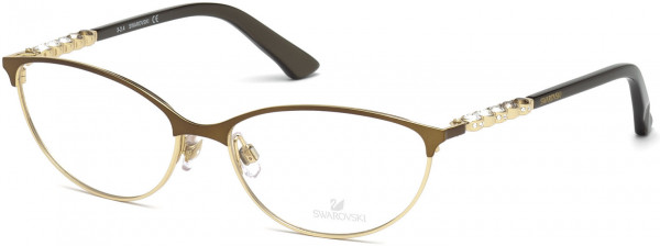 Swarovski SK5139 Fiona Eyeglasses, 036 - Shiny Dark Bronze