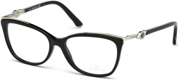 Swarovski SK5151 Faith Eyeglasses, 001 - Shiny Black