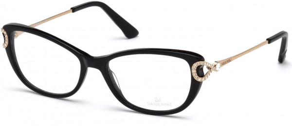 Swarovski SK5188 Gote Eyeglasses, 001 - Shiny Black