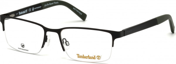 Timberland TB1585 Eyeglasses, 002 - Matte Black / Matte Black