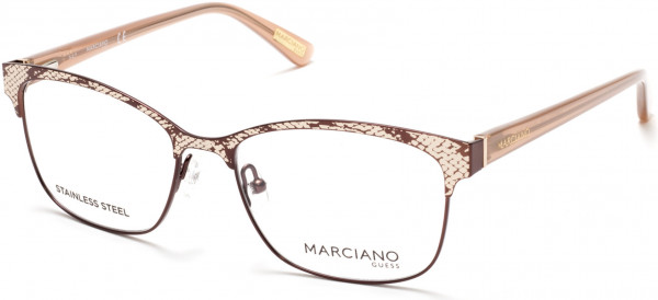GUESS by Marciano GM0318 Eyeglasses, 049 - Matte Dark Brown
