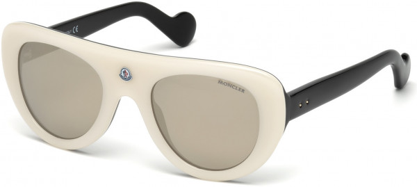 Moncler ML0002 Moncler Snowcat Sunglasses, 24C - White/other / Smoke Mirror