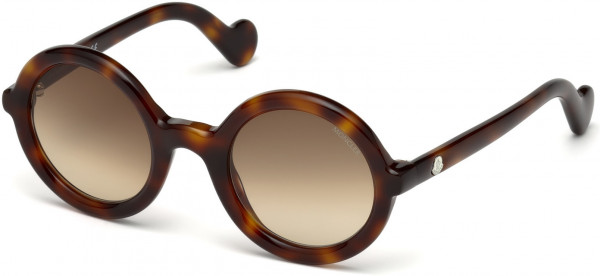 Moncler ML0005 Mrs Moncler Sunglasses, 52F - Shiny Light Havana / Gradient Brown Lenses
