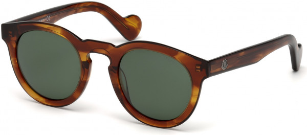 Moncler ML0007 Sunglasses, 45N - Shiny Light Brown / Green