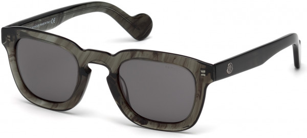 Moncler ML0009 Sunglasses, 96A - Shiny Dark Green / Smoke