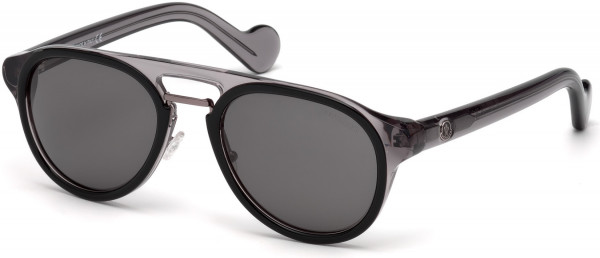 Moncler ML0020 Sunglasses, 05A - Black/other / Smoke