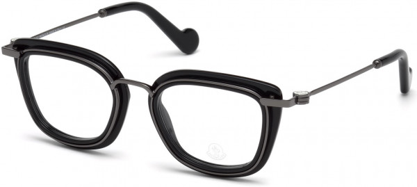 Moncler ML5008 Eyeglasses, 001 - Shiny Black