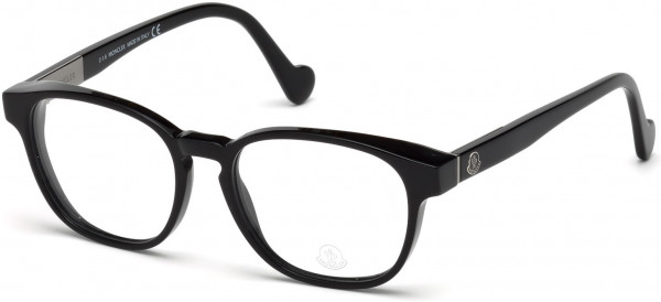 Moncler ML5013 Eyeglasses, 001 - Shiny Black