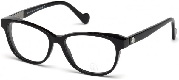 Moncler ML5014 Eyeglasses, 001 - Shiny Black