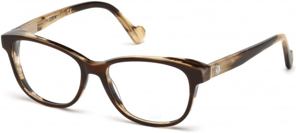 Moncler ML5014 Eyeglasses, 053 - Blonde Havana