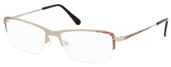 Seiko Titanium T6513 Eyeglasses, 13N Light gold & Red-Brown