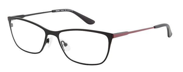 Seiko Titanium T6508 Eyeglasses, 93A Black / Red
