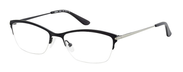 Seiko Titanium T6507 Eyeglasses, 99A Glittery Black / Silver