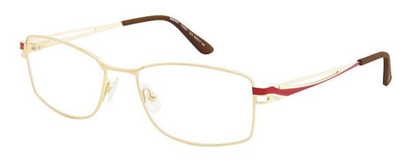 Seiko Titanium T6503 Eyeglasses, 14A Gold / Pink-Red