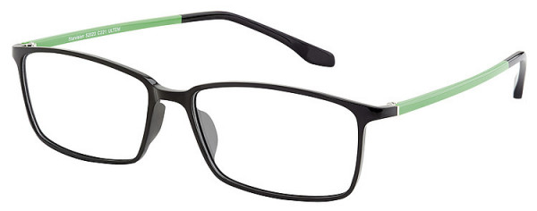 Seiko Titanium S2023 Eyeglasses, 221 Black - Green