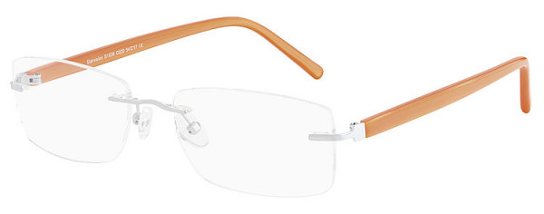 Seiko Titanium S1036 Eyeglasses, 020 Silver - Orange