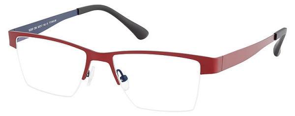 Seiko Titanium SZ207 Eyeglasses, 290 Red - Dark Blue