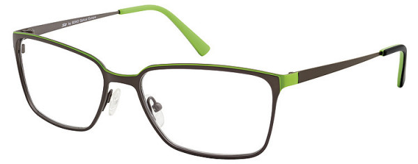 Seiko Titanium SZ206 Eyeglasses, 143 Brown-Gray semi matt / Gras-Green