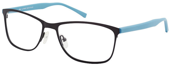Seiko Titanium SZ202 Eyeglasses, 483 Charcoal semi matt / Turquoise