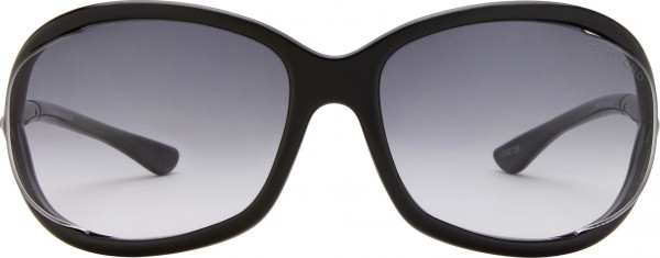 Tom Ford FT0008 JENNIFER Sunglasses, 01B - Shiny Black / Shiny Black
