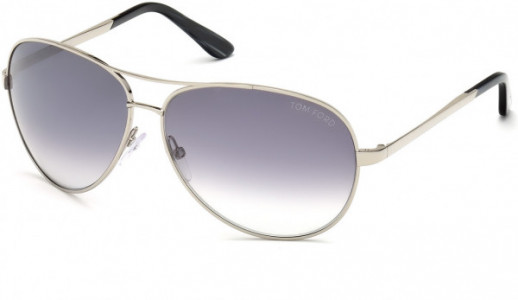 Tom Ford FT0035 Charles Sunglasses, 753 - Shiny Light Nickeltin