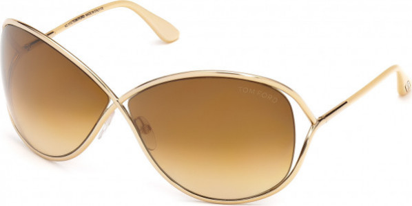 Tom Ford FT0130 MIRANDA Sunglasses, 28F - Shiny Rose Gold / Shiny Ivory