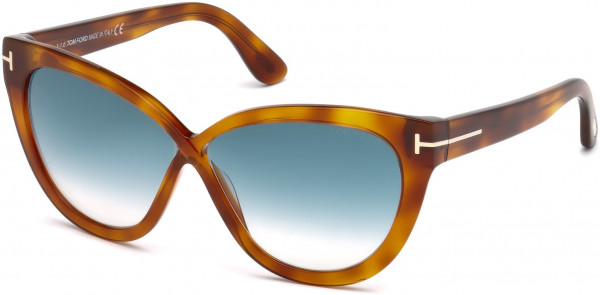 Tom Ford FT0511 Arabella Sunglasses, 53W - Blonde Havana / Gradient Blue