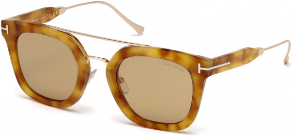 Tom Ford FT0541 Alex-02 Sunglasses, 53E - Blonde Havana / Brown