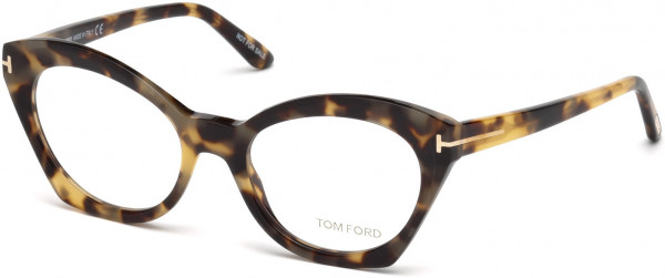 Tom Ford FT5456 Eyeglasses, 056 - Shiny Tortoise, Shiny Rose Gold 