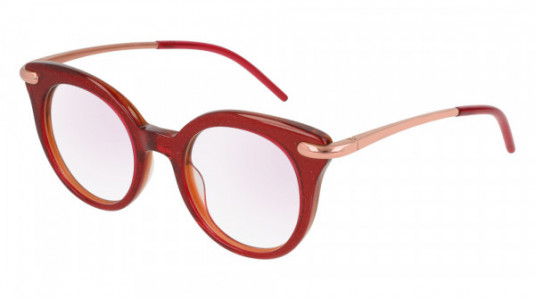 Pomellato PM0041O Eyeglasses, RED with GOLD temples