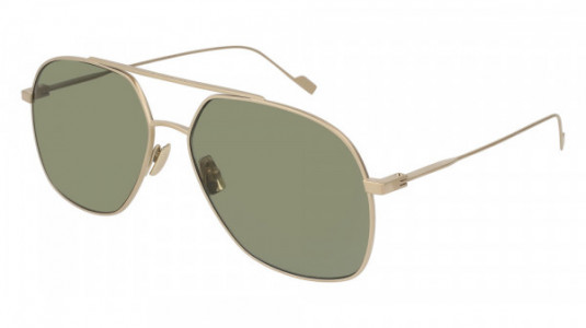 Saint Laurent SL 192 T Sunglasses, 004 - GOLD with GREEN lenses
