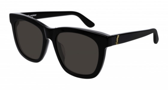 Saint Laurent SL M24/K Sunglasses, 005 - BLACK with BLACK lenses