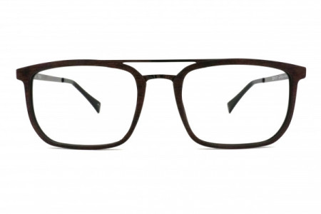 Eyecroxx EC513T Eyeglasses, C4 Brown Wood Black