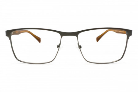 Eyecroxx EC517M Eyeglasses, C2 Mat Silver Charcoal Brown
