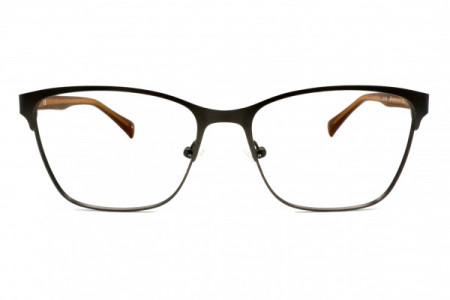 Eyecroxx EC518M Eyeglasses, C2 Mat Silver Charcoal Brown