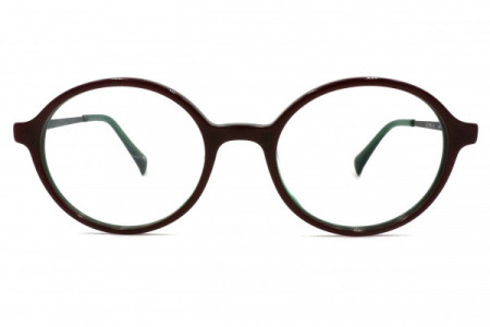 Eyecroxx EC521A Eyeglasses, C4 Burgundy Green Black
