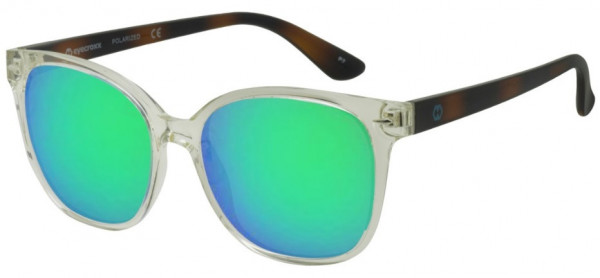 Eyecroxx ECS1720 Sunglasses, C4 Crystal/Green Mirror