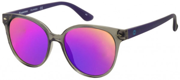 Eyecroxx ECS1721 Sunglasses, C3 Grey Crystal/Purple Mirror