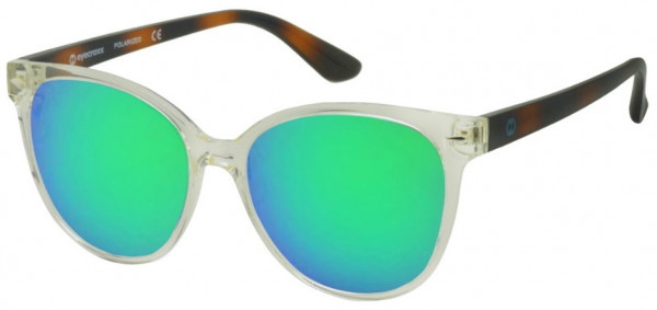 Eyecroxx ECS1721 Sunglasses, C4 Crystal/Green Mirror