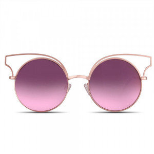 Velvet Eyewear Lindsay Sunglasses, rose gold