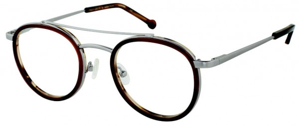Colors In Optics C1065 ANDY Eyeglasses, GRN EMERALD/GUNMETAL